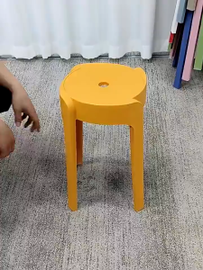 LULU Plastic Chair Thickened Household Stackable Dining Table Stool Round Stool Fashion Creative High Stool Nordic Simple Chair