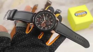 Fosil Jam Tangan Fashion Pria Tali Kulit Tanggal Aktif Mewah Model Terbaru Import Termurah
