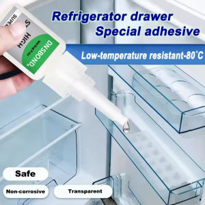 20g Special Glue for Refrigerator Super Glue Plastic Glue Refrigerator Seal Transparent Low Temperature Tolerance Antifreeze