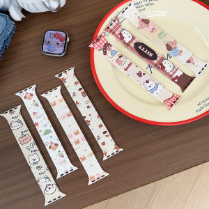 Apple Watch Band Silicone Magnetic Cartoon Illustration Womens Model Compatible Smartwatch Bracelet Strap Accessory