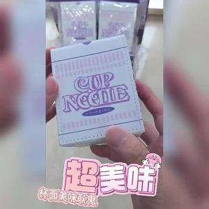 Bandai | For Pokemon Cards Diy Cartoon Ptcg Gengar Delicious Cup Noodle Card Storage Box Ptcg Rocket Team Leather Card Collection Gift
