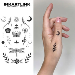 Henna Finger Temporary TattooLasts To 15 Days New Technology Magic Waterproof Semi Permanent Sticker.