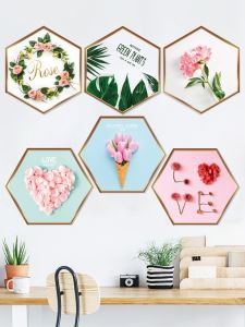 Modern Minimalist Waterproof Wall Stickers Self Adhesive Tile Patch Decorative Girls Room Transformation Wall Decals PVC Material