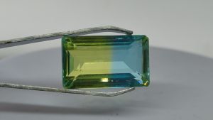 Natural Brazil Multi Color Tourmaline 32.80 Cts. Emerald Cut Eye Clean Grade Loose Gemstone