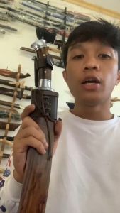 Pisau Sembelih Kambing Sapi Original Bahan Sup9 Fulltang Kayu Sonokeling RUSLANDI