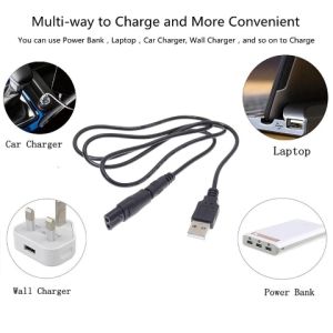 5V USB Adapter Hair Clippers Cable Replacement Charger Charging Heads Charger Convetor Razor Charger Power Cord Shaver Hair Clipper Usb Charger Cord Adapter Charger Cable Dc Converter USB Adapter Charger Cable DC Converter For Shaver Hair Clipper