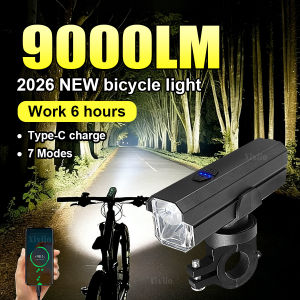 9000LM/2000LM Bicycle Light 2600mAh Bike Headlight Flashlight Handlebar USB Charging MTB Road Cycling Highlight Front Light