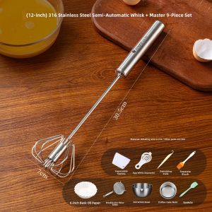 Vinland | 316 Stainless Steel Semi-Automatic Egg Beater