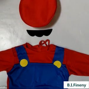 Children's Day Adult and Children Costume Dress Mario Cos Costume Parent-Child Man and Woman Halloween Cartoon Character
