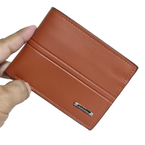 กระเป๋าสตางค์หนัง PU กระเป๋าสตางค์ผู้ชาย กระเป๋าสตางค์ใบสั้น เสริมที่ใส่บัตร ทรงสวย กระเป๋าสตางค์
