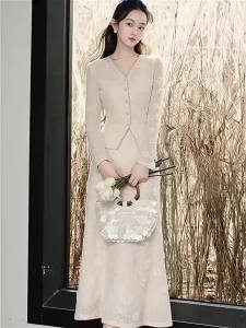 CHANGTONG | Bộ Đồ Len Phong Cách Pháp 2 Mảnh