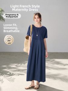 Mom Jane | Pregnant Women Summer Thin Dress French Style Maternity Dress