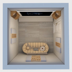 Cinema recording studio sound-absorbing panels