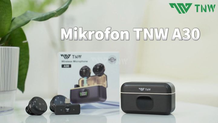 TNW A30 Wireless Clip on Mic Microphone Dual Mikrofon Wireless Mikrofon hp Lavalier Microphone wireless Plug & Play Lapel Mic dan Charging Case for TikTok YouTube Facebook Live Stream