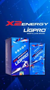 Thức uống thể thao bổ sung năng lượng X2 Energy LIGPRO Bù khoáng bù điện giải Hộp 10 Gói x 24g Tăng đề kháng
