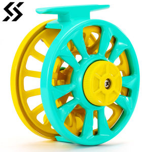 Sougayilang 5/6 Fly Fishing Reel High Speed Ratio Fishing Reel CNC-Machined Aluminum Alloy Body and Spool Fly Reels Pesca