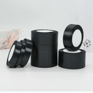 New (22 meters/roll) 6mm-75mm Black Silk Stain Ribbon Wedding Party Christmas Ribbon Flowers Gifts Decorated DIY Sewing Fabric