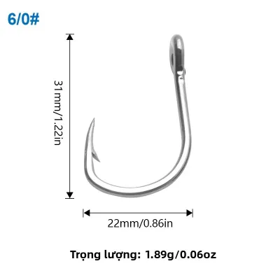 10 Gói Lưỡi Câu Cá Bằng Thép Không Gỉ Lớn Có Ngạnh Đơn Mạ Sắt Dùng Cho Câu Cá Biển Câu Cá Trên Thuyền