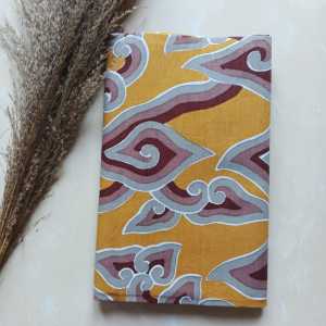 batik.cirebon | Katun PREMIUM | Kain Mega Mendung kuning mustard motif coklat