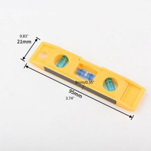 2Pcs Strong Magnetic Bubble Level with Keychain High Precision Horizontal Measuring Tools