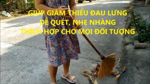 [HCM]chổi quét nhà đa năng quét nước quét sân quét lá cán dài chống đau lưng chất liệu tre lâu bền