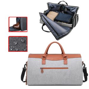 Multifunction Suit Dress Coat Garment Storage Travel Carrier Bag Large Capacity Men Duffle Bag Hand Bags with Shoe Pouch
