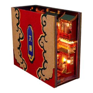 Tianyu the Prosperous Period of Tang Dynasty Recording Book Stand DIY Cottage Chinese Ancient Style Can Be Expanded Manual Jigsaw Puzzle Model Miniature Scene