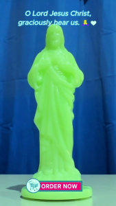 Glow in the Dark/Luminous Jesus Christ Christian Catholic Religious Stand for Altar/Car Dashboard Decor/Gift Statue