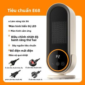 Quạt Sưởi Điện Cầm Tay 1200W Máy Sưởi Phòng Để Bàn 220V Có Bộ Điều Chỉnh Nhiệt Có Thể Điều Chỉnh Bảo Vệ Quá Nhiệt Cho Văn Phòng Tại Nhà Ấm Áp Mùa Đông
