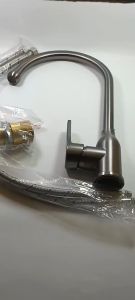 Vòi rửa chén bát nóng lạnh inox 304 thân đúc phủ Nano xám