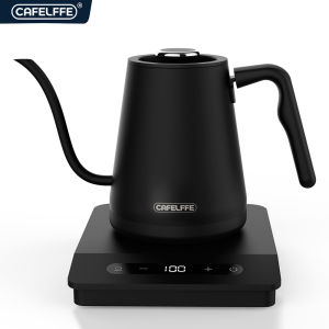 Cafelffe อัจฉริยะการควบคุมอุณหภูมิหม้อกาแฟสแตนเลส Gooseneck กาต้มน้ำไฟฟ้า