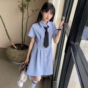 Girls School Uniform Style Plaid Shirt Dress Slimming Slim Fit Spring Autumn Wear Polyester Fiber Other Material Casual Dress