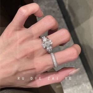 Butterfliesintheair Vintage Heavywork Glitter Ring Pigeonegg Lightweight Luxury Elegant Open Ring FranceFashionStyle Jewelry