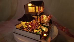 Diy Mini Wooden Dollhouse With Furniture Light Kit Doll House Casa Miniature Accessories Handmade Wooden Toys Birthday Gifts