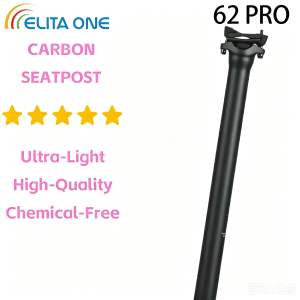 Elitaone Lightweight Carbon Bicycle Seat Post 27.2mm Unidirectional Matte Finish Road And MTB Bike Seatpost 62PLUS