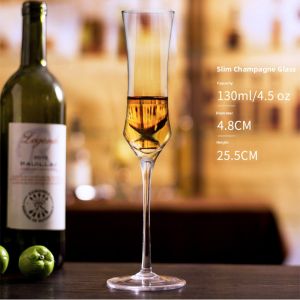 JIALEMEIJIA | Elegant Gold Trim Champagne Flute Glasses