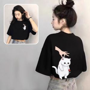 SUSHOUWANGE | Loose & Casual Womens Summer Cotton Short Sleeve T-shirt