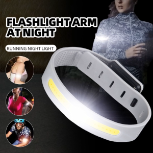 MBMSHEGH Night Running Armband Led Light Up Bracelet Adjustable Type C Rechargeable Waterproof Arm Band Wristband Warning Light For Outdoor Sports Jogging Cycling