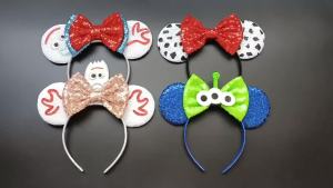 Mickey Mouse Headband Pixar Toy Story Hair Accessories Women Woody Buzz Lightyear Headbands for Girls Ears Alien Head band Kids