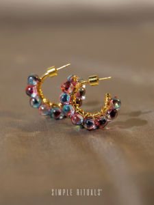 Handmade Magic Blue Fairy Glass Earrings Designer Unique Colorful Beads Womens Fashion Jewelry Star/Cosmos Pattern Simple Rituals