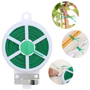 20/50/100M Garden Cable Tie Plant Twist Tie with Cutter Gardening Reusable Plant Flower Plastic Wire Binding with Slicer