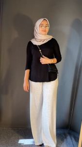 Kulot Knit Wanita Premium / Kulot Hightwaist Premium