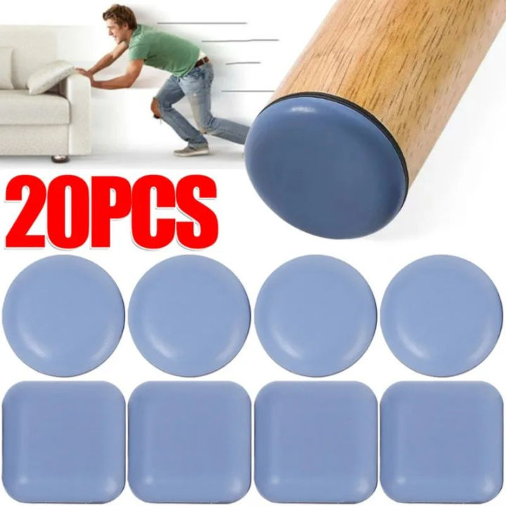 20Pcs Furniture Leg Slider Pads Floor Protection Anti Scratch Self Adhesive  Mat Easy Move Heavy Home Furnitures Anti-abrasion Slider Glides Lazada