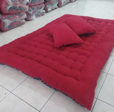 Kasur Lantai Gender Bulu Rasfur Uk 180x140x15 Gratis 2 Bantal