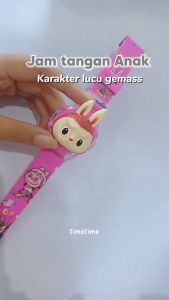 Jam Tangan Anak Labubu Karakter 3D Musik Melodi LED Lampu 519