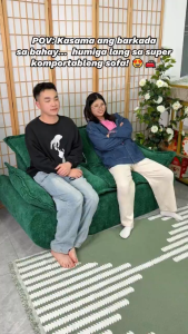 MODOFO Sailboat Sofa Family Size Sofa High-Density Foam Easy-Clean Fabric Compressed Packaging