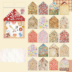 20 Sheets Alphabet Theme Die-Cut Stickers Book DIY Decorative Scrapbook Diary Phone Case Collage Aesthetic Stationery Stickers