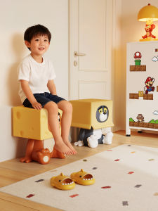 Cartoon Cat And Mouse Childrens Shoe Changing Stool Entrance Bench High End Sofa Tail Stool Cute Resin Seat Cushion