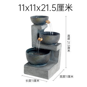 Modern Minimalist Wealth Attracting Water Flowing Mini Ornaments Living Room Decorative Pieces Creative Resin Handmade Craft