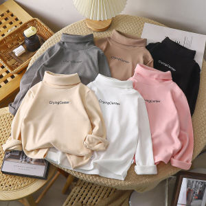 2024ใหม่เด็กเยอรมันกำมะหยี่ bottoming เสื้อยืดเด็กอบอุ่นแขนยาวเสื้อสวมหัวซับในสำหรับเด็กชายและเด็กหญิง